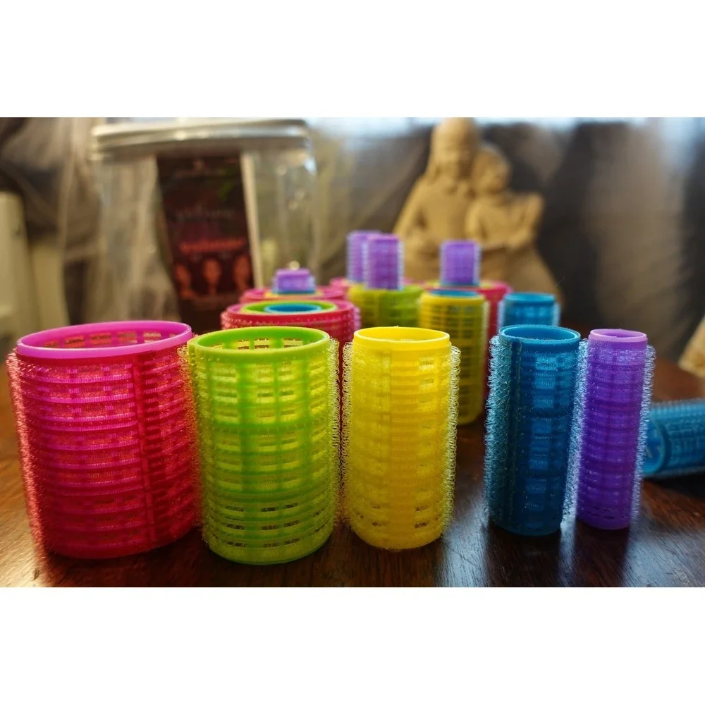 Conair‎ Self Grip Hair Rollers Set 28 Colorful Curls Volume Homemaker Retro